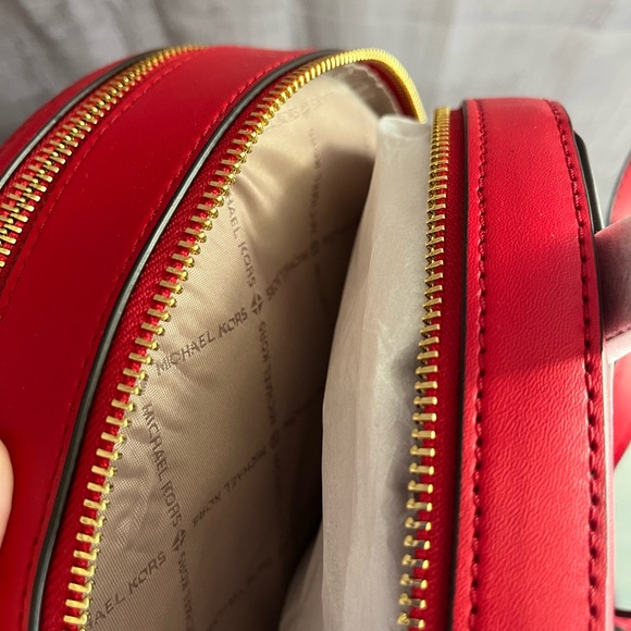 Michael Kors Red Jaycee Backpack NWT - Picture 7 of 10